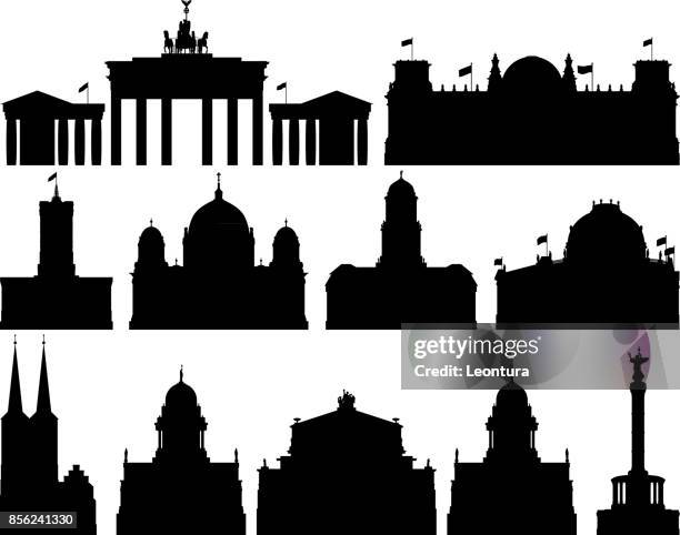 berlin gebäude - unter den linden stock-grafiken, -clipart, -cartoons und -symbole