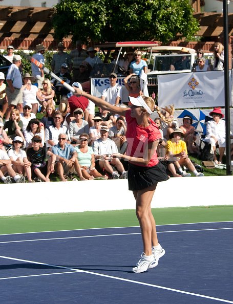 Alona Bondarenko plays tennis at...