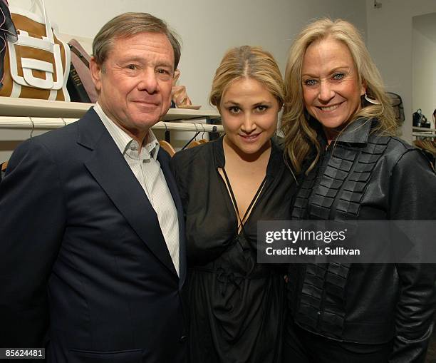 Michael Ovitz, Kimberly Ovitz and Judy Ovitz attend the Kimberly Ovitz Trunk Show at Satine Boutique on March 12, 2009 in Los Angeles, California.