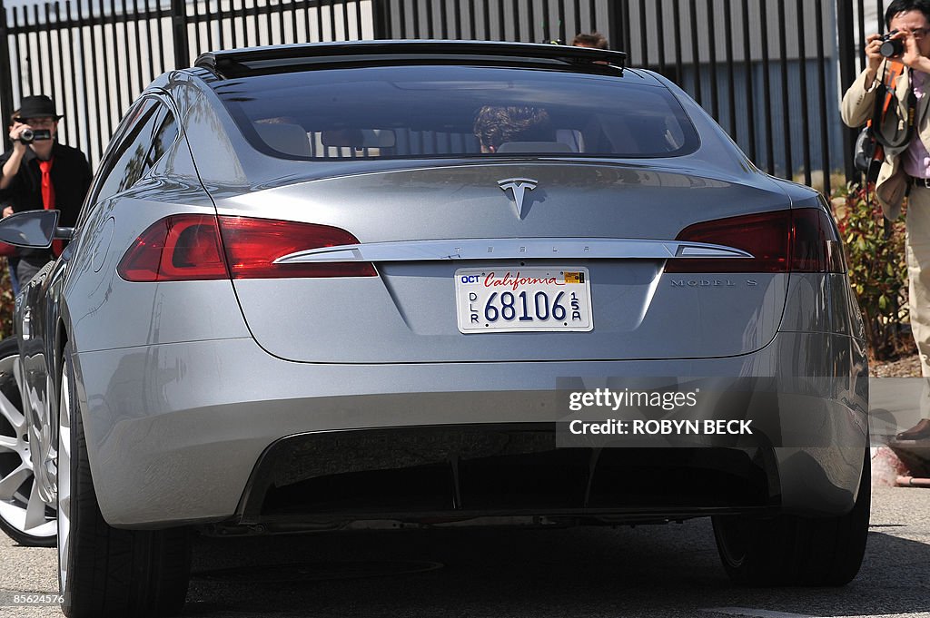 Tesla S Rear A rear view of the new Tesla Model S all-electric sedan, in... News ...