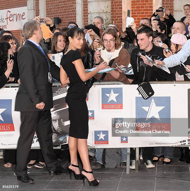 Jordana Brewster attends "La fille RER" Premiere on March 16, 2009 at La Cinematheque in Paris, France