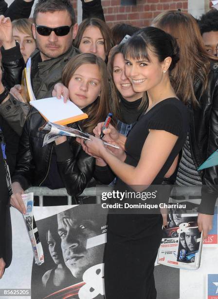 Jordana Brewster attends "La fille RER" Premiere on March 16, 2009 at La Cinematheque in Paris, France