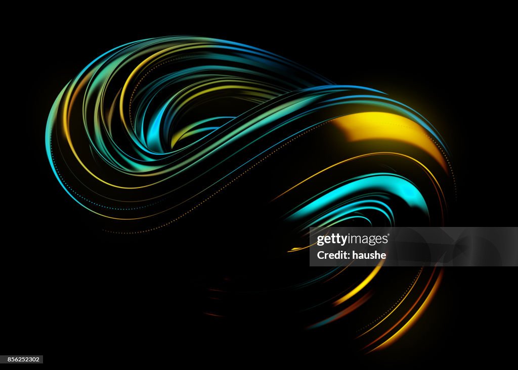 Abstracto Fondo De Pantalla De Moda Objeto 3d Futurista Con Ondas Dinámicas  Y Luces De Neón Secuencia De Colores Líneas Geométricas En Movimiento  Suaves Degradados Fondo De Pantalla Digital Para Teléfono O