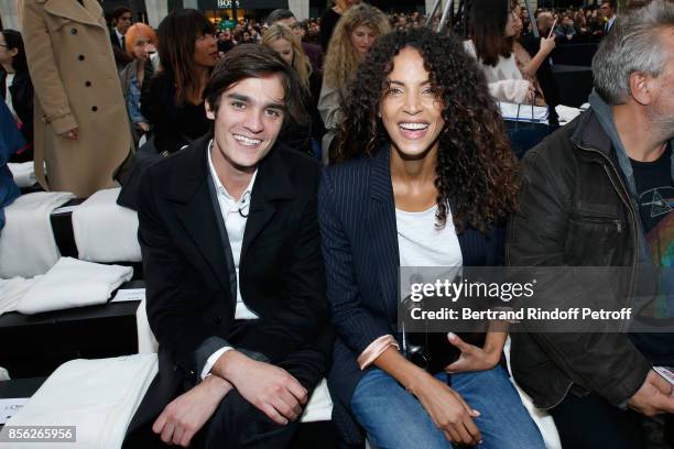 Alain-Fabien Delon and Noemie Lenoir attend "Le Defile L'Oreal Paris show" as part of the Paris Fashion Week Womenswear Spring/Summer 2018 on October...