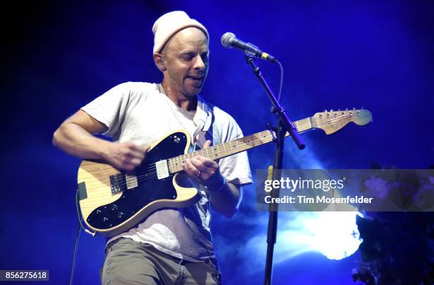 Casey Foubert of The Shins performs in support of the band's "Heartworms" release at The Greek Theatre on September 30, 2017 in Berkeley, California.