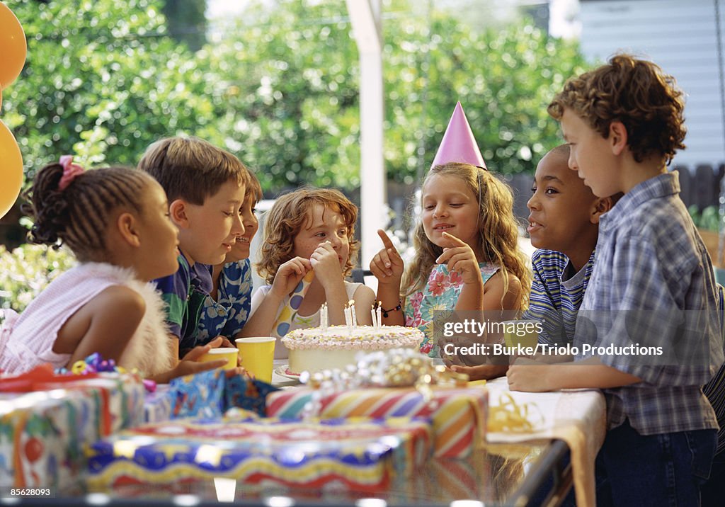 Kids at birthday party
