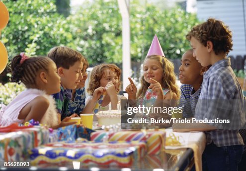 Kids at birthday party Kids at birthday party