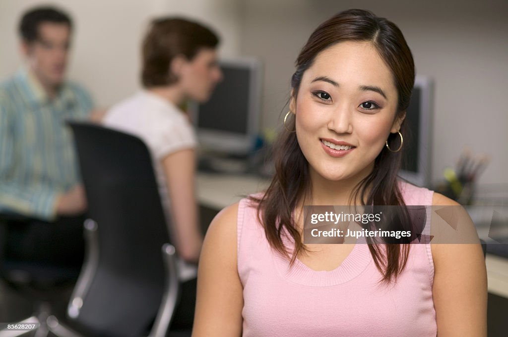 Smiling businesswoman