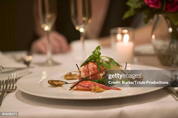 lobster entree - cena restaurante fotografías e imágenes de stock