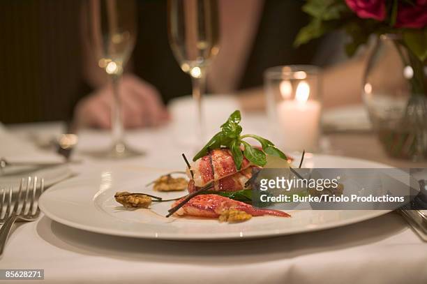 lobster entree - gourmet stock pictures, royalty-free photos & images