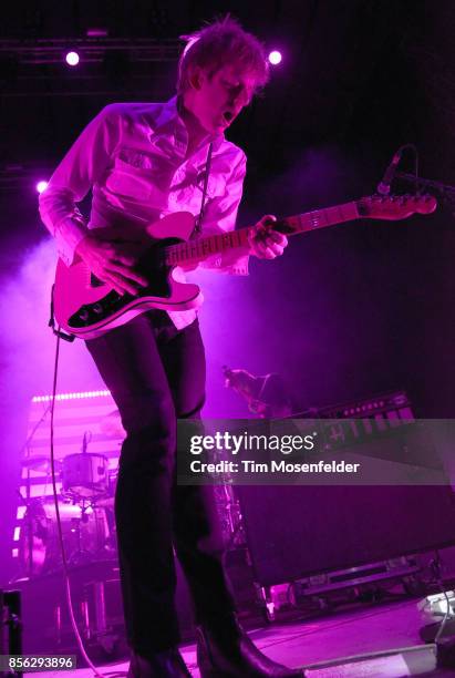 Britt Daniel of Spoon performs in support of the band's "Hot Thoughts" release at The Greek Theatre on September 30, 2017 in Berkeley, California.