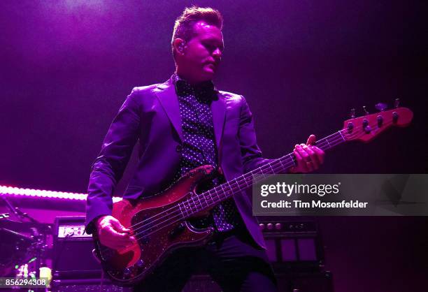 Rob Pope of Spoon performs in support of the band's "Hot Thoughts" release at The Greek Theatre on September 30, 2017 in Berkeley, California.