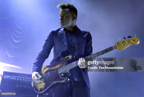 Rob Pope of Spoon performs in support of the band's "Hot Thoughts" release at The Greek Theatre on September 30, 2017 in Berkeley, California.