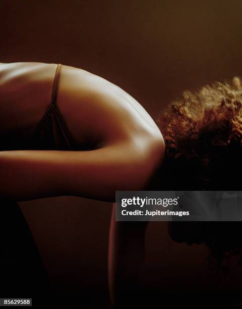 woman's shoulder and hair - buttock photos stock pictures, royalty-free photos & images