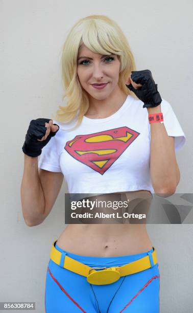 Cosplayer dressed as Supergirl attends Nerdbot-Con 2017 held at Pasadena Convention Center on September 30, 2017 in Pasadena, California.