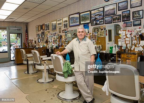 barber in barbershop - barber stock pictures, royalty-free photos & images