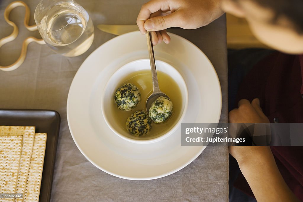 Matzoh ball soup