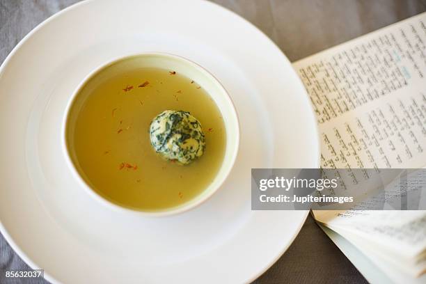 matzoh ball soup - matzo ball soup stock pictures, royalty-free photos & images