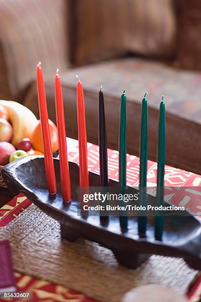 kwanzaa candles - kinara - fotografias e filmes do acervo