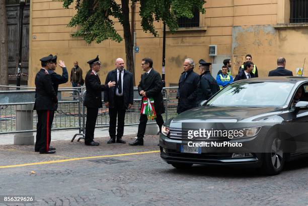 Virginio Merola arrives in San Domenico Square during Pope Francis visit in Bologna, Italy