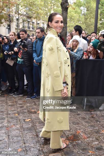 Adriana Abascal is seen arriving at Valentino show as part of the Paris Fashion Week Womenswear Spring/Summer 2018 on October 1, 2017 in Paris,...