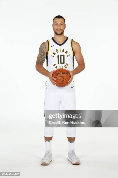 Trey McKinney Jones of the Indiana Pacers poses for a portrait during the Pacers Media Day at Bankers Life Fieldhouse on September 25, 2017 in...