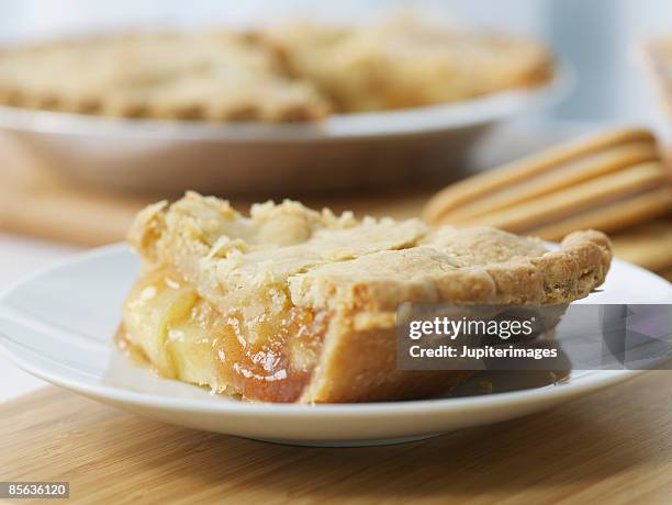 apple pie containing trans fats - apple pie stock pictures, royalty-free photos & images
