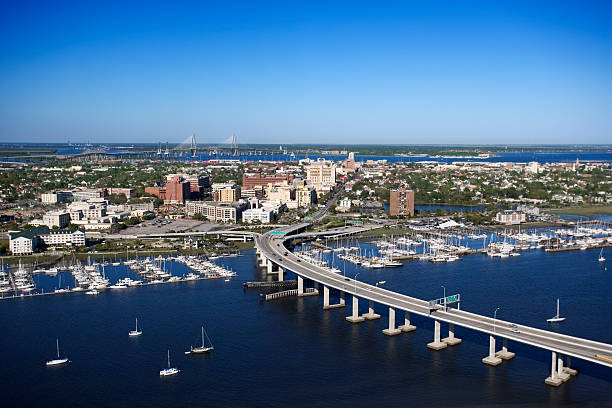 Aerial view of Charleston, South Carolina