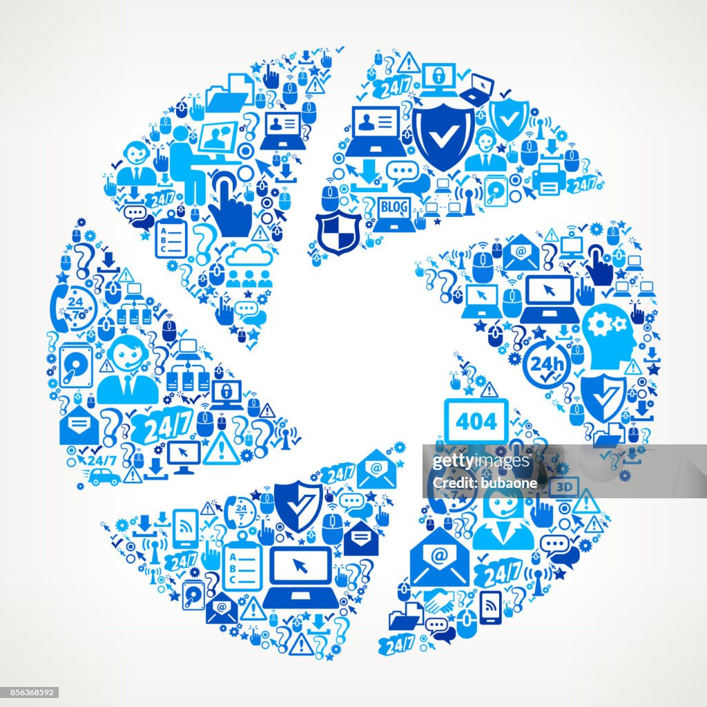 Camera Shutter Tech Support Vector Icon Pattern