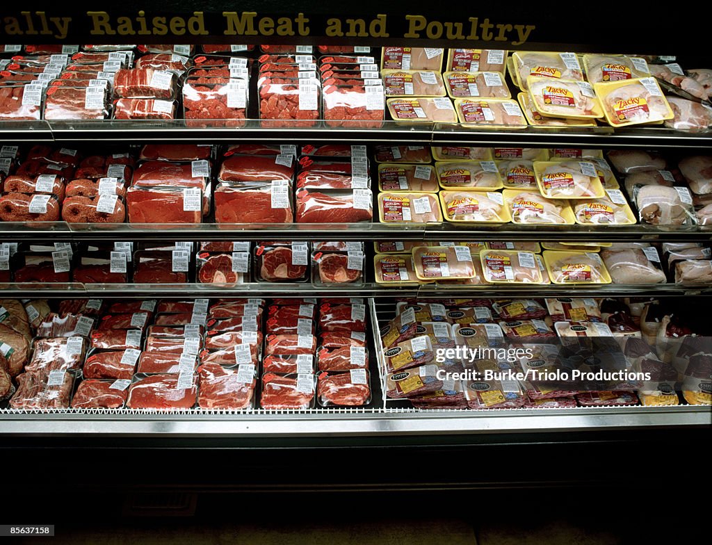 Meat in grocery store
