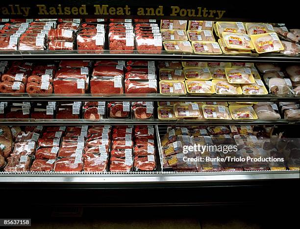 meat in grocery store - white meat stock pictures, royalty-free photos & images