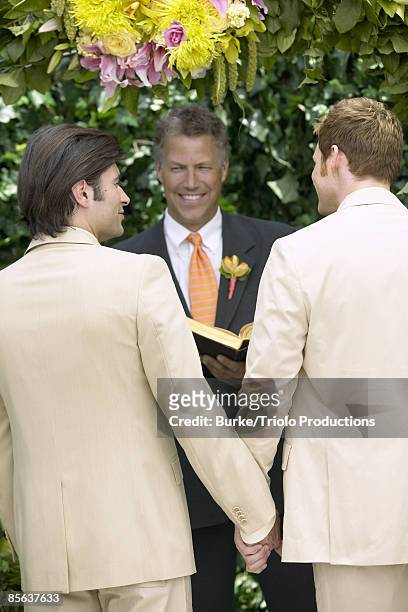 gay marriage ceremony - ministry stock pictures, royalty-free photos & images