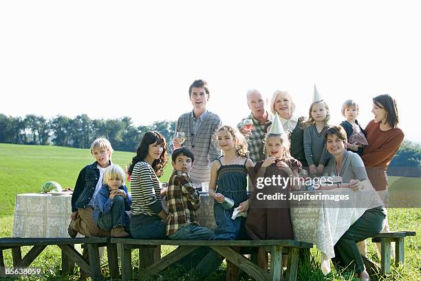 family birthday party - large family stock pictures, royalty-free photos & images