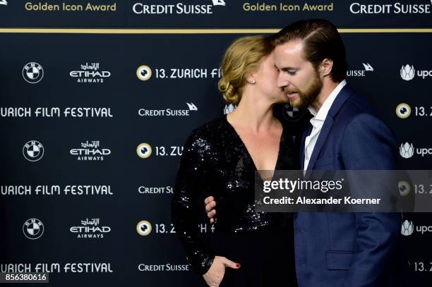 Annie Maude Starke and Marc Albu attends the 'The Wife' premiere at the 13th Zurich Film Festival on October 1, 2017 in Zurich, Switzerland. The...