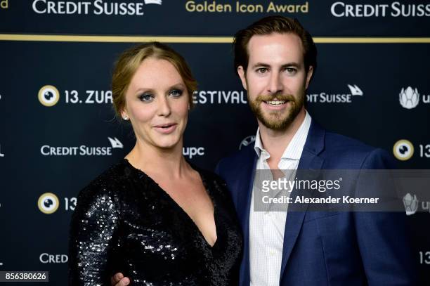 Annie Maude Starke and Marc Albu attends the 'The Wife' premiere at the 13th Zurich Film Festival on October 1, 2017 in Zurich, Switzerland. The...