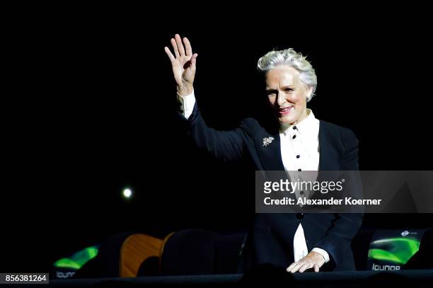 Glenn Close arrives at the Golden Icon Award ceremony at the 'The Wife' premiere at the 13th Zurich Film Festival on October 1, 2017 in Zurich,...
