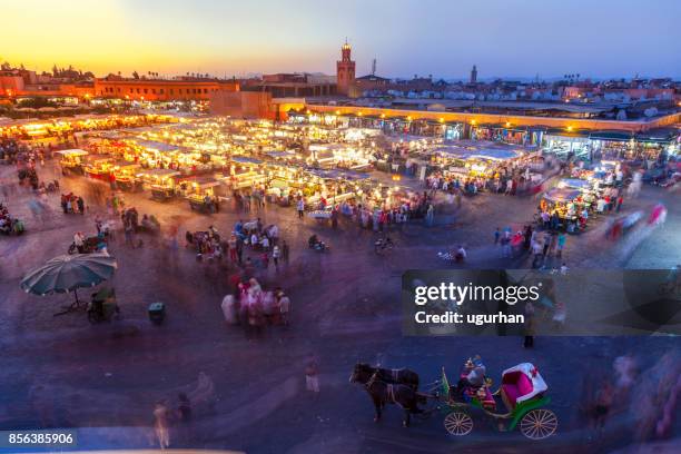 marrakesh, morocco - koutoubia mosque stock pictures, royalty-free photos & images