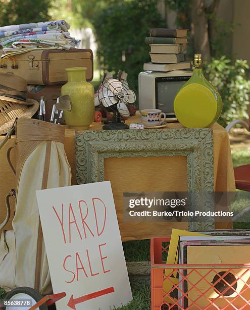 yard sale - second hand sale stock pictures, royalty-free photos & images