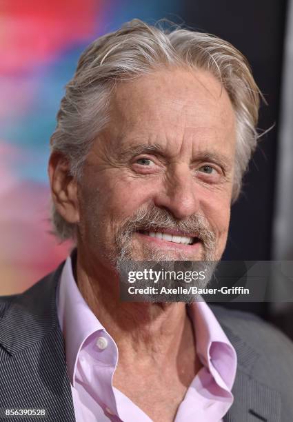 Actor Michael Douglas arrives at the premiere of 'Flatliners' at The Theatre at Ace Hotel on September 27, 2017 in Los Angeles, California.