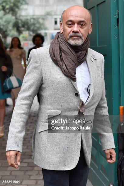 Christian Louboutin is seen arriving at Valentino show as part of the Paris Fashion Week Womenswear Spring/Summer 2018 on October 1, 2017 in Paris,...