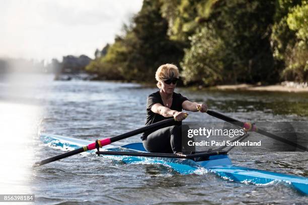 Middle Aged Woman Rowing Photos and Premium High Res Pictures - Getty ...
