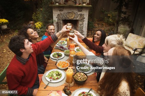 Friends toasting Friends toasting
