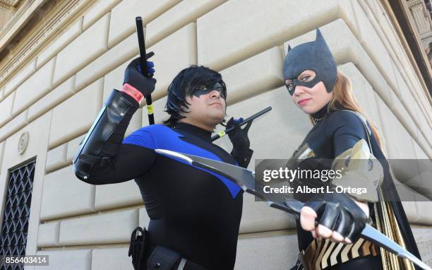 Cosplayer Kat Sky as Batgirl attends Nerdbot-Con 2017 held at Pasadena Convention Center on September 30, 2017 in Pasadena, California.