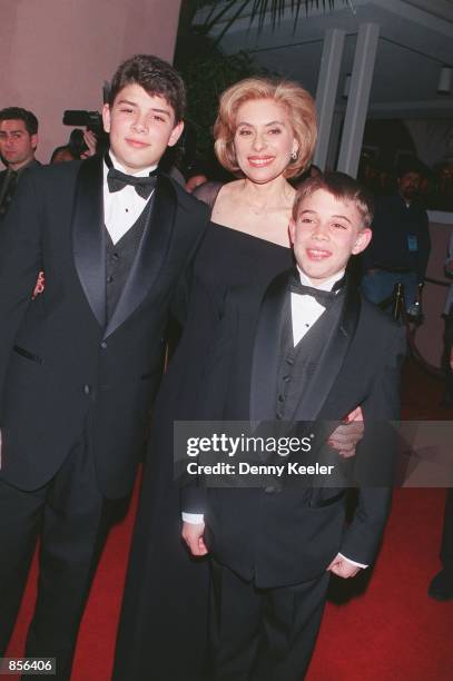 Beverly Hills, CA. Raul Julia's widow, Merel Poloway with their sons, Raul and Benjamin at the "A Night For A Dream: The Raul Julia Ending Hunger...