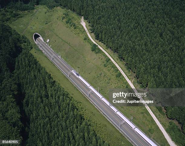 train near tunnel - high speed train germany stock pictures, royalty-free photos & images