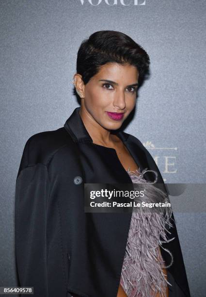 Deena Aljuhani Abdulaziz attends the Irving Penn Exhibition Private Viewing Hosted by Vogue as part of the Paris Fashion Week Womenswear...