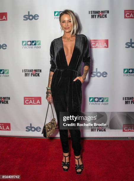 Model Tina Louise attends I Stand With My Pack's 'Rise Against Extinction' charity event on September 30, 2017 in Los Angeles, California.