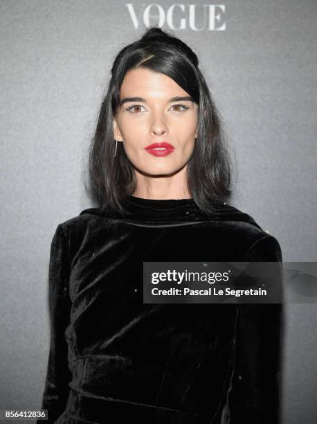 Crystal Renn attends the Vogue Party as part of the Paris Fashion Week Womenswear Spring/Summer 2018 at Le Petit Palais on October 1, 2017 in Paris,...