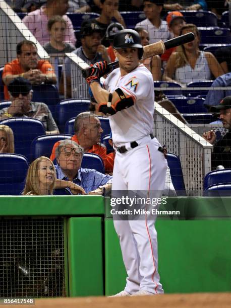 Miami Marlins owner Jeffery Loria looks on during a game against the Atlanta Braves at Marlins Park on October 1, 2017 in Miami, Florida.