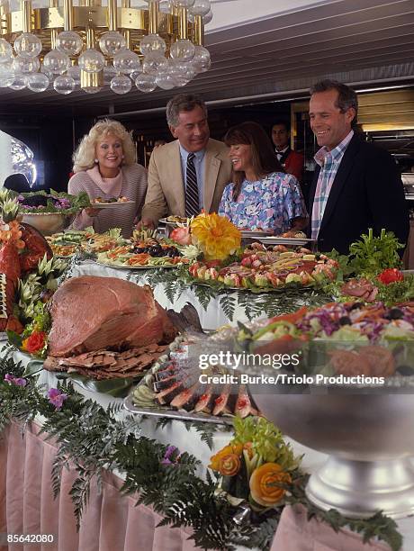 cruise ship buffet with passengers - lobster seafood stock pictures, royalty-free photos & images